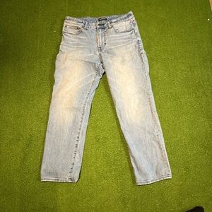 Express straight fit blue jeans